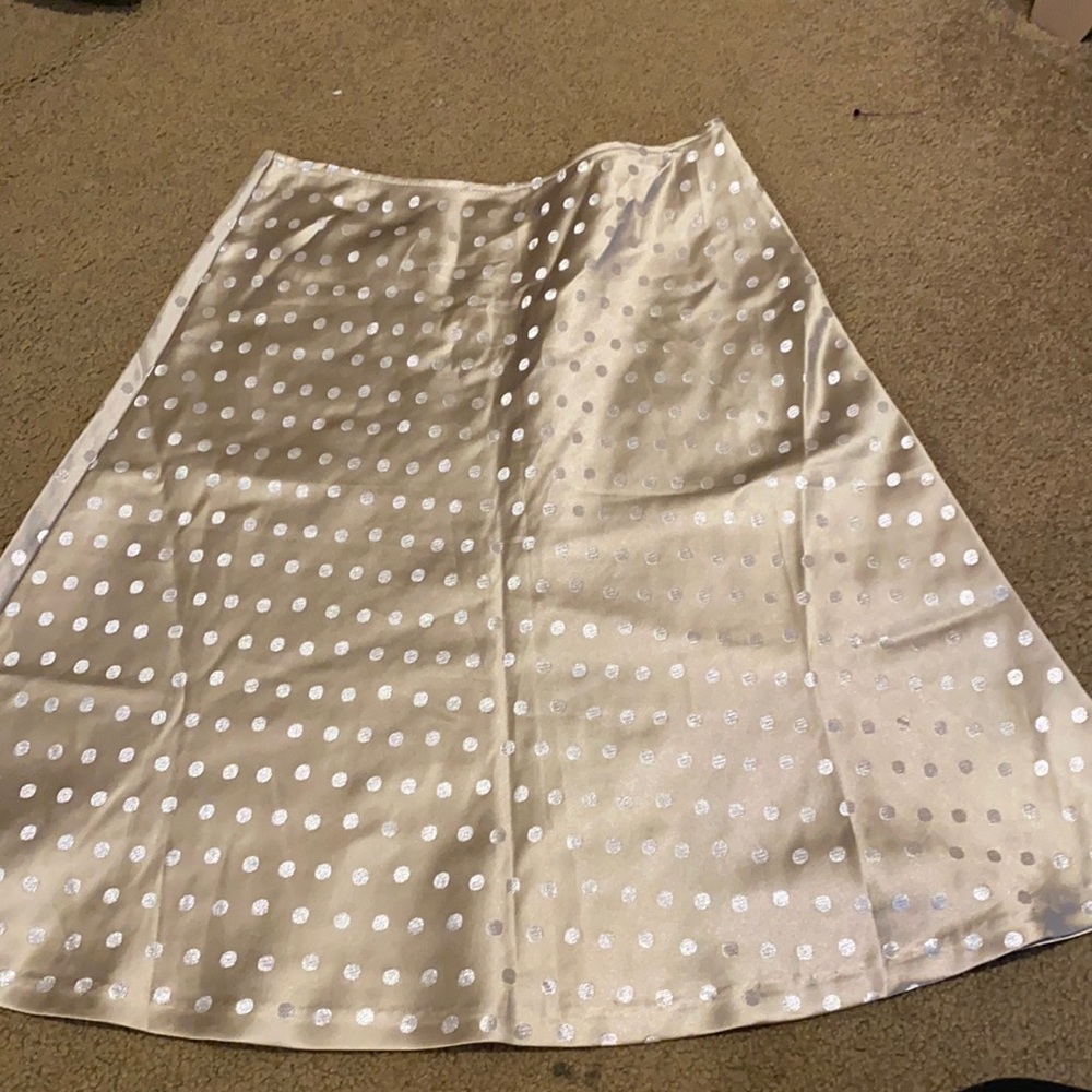 WHBM a-line satin skirt